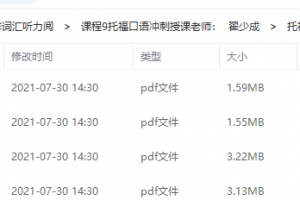 课程9托福口语冲刺授课老师:翟少成学习版考点讲解冲刺提分技巧
